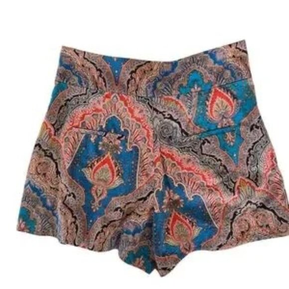 J. Crew Shorts Skort Size 6 Ratti Mediterranean Blue Multi Paisley Like New - Picture 3 of 7